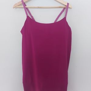 Workout tank top with built in bra